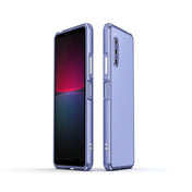 For Sony Xperia 10 Ⅳ Aurora Series Lens Protector + Metal Frame Protective Phone Case(Purple+Silver) Eurekaonline