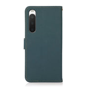 For Sony Xperia 10 IV KHAZNEH Custer Genuine Leather RFID Phone Case(Green) Eurekaonline