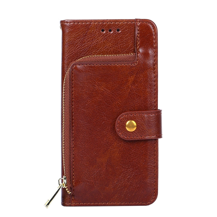 For Sony Xperia 5 IV Zipper Bag Flip Leather Phone Case(Brown) Eurekaonline