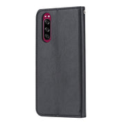 For Sony Xperia 5 Knead Skin Texture Horizontal Flip Leather Case with Photo Frame & Holder & Card Slots & Wallet(Black) Eurekaonline