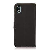 For Sony Xperia Ace III KHAZNEH Custer Genuine Leather RFID Phone Case(Black) Eurekaonline