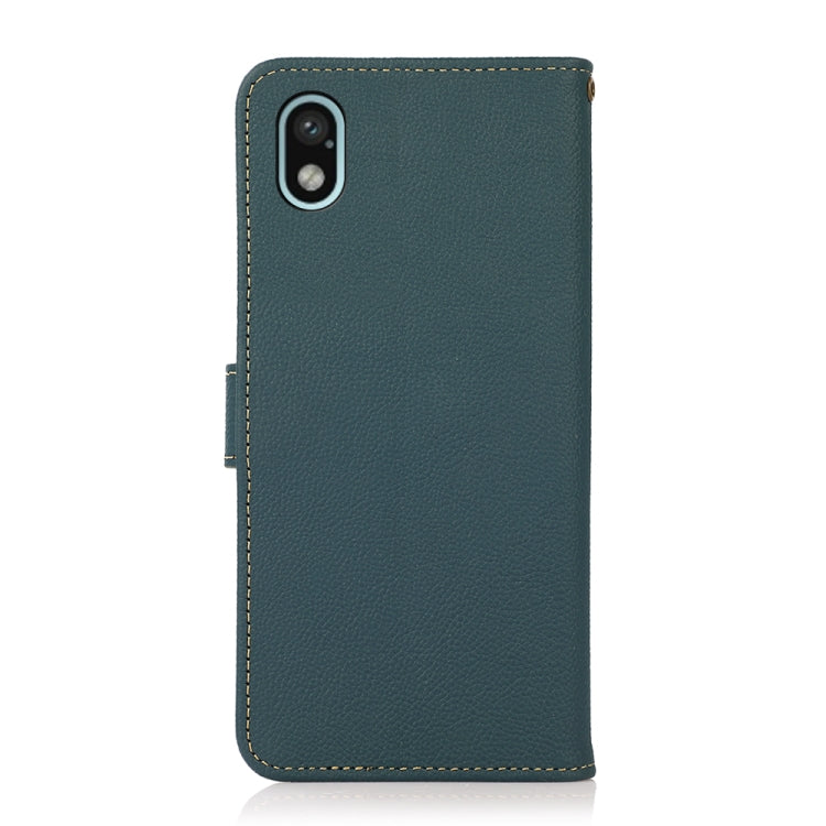 For Sony Xperia Ace III KHAZNEH Custer Genuine Leather RFID Phone Case(Green) Eurekaonline