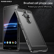 For Sony Xperia Pro-I Brushed Texture Carbon Fiber TPU Phone Case(Black) Eurekaonline