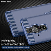 For Sony Xperia Pro-I Brushed Texture Carbon Fiber TPU Phone Case(Blue) Eurekaonline