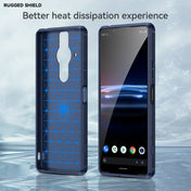 For Sony Xperia Pro-I Brushed Texture Carbon Fiber TPU Phone Case(Blue) Eurekaonline