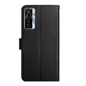 For Tecno Camon 17 Pro Genuine Leather Fingerprint-proof Horizontal Flip Phone Case(Black) Eurekaonline