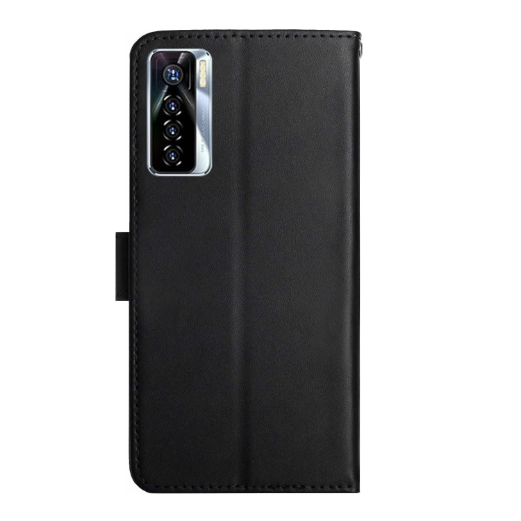 For Tecno Camon 17 Pro Genuine Leather Fingerprint-proof Horizontal Flip Phone Case(Black) Eurekaonline