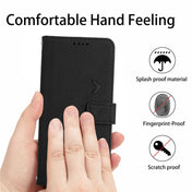 For Tecno Camon 17P/17 Pro Skin Feel Heart Pattern Leather Phone Case With Lanyard(Black) Eurekaonline