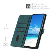 For Tecno Camon 18 Premier Skin Feel Heart Pattern Leather Phone Case With Lanyard(Green) Eurekaonline