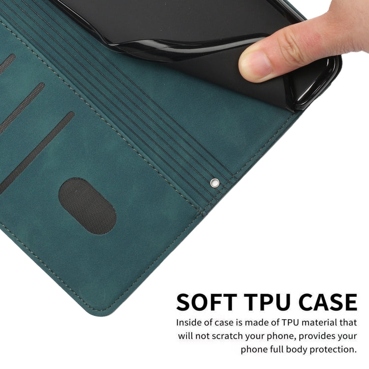 For Tecno Camon 18 Skin Feel Heart Pattern Leather Phone Case With Lanyard(Green) Eurekaonline