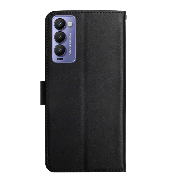 For Tecno Camon 18P Genuine Leather Fingerprint-proof Horizontal Flip Phone Case(Black) Eurekaonline