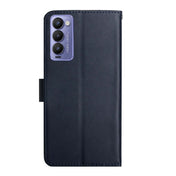 For Tecno Camon 18P Genuine Leather Fingerprint-proof Horizontal Flip Phone Case(Blue) Eurekaonline