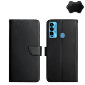 For Tecno Camon 18i Genuine Leather Fingerprint-proof Horizontal Flip Phone Case(Black) Eurekaonline