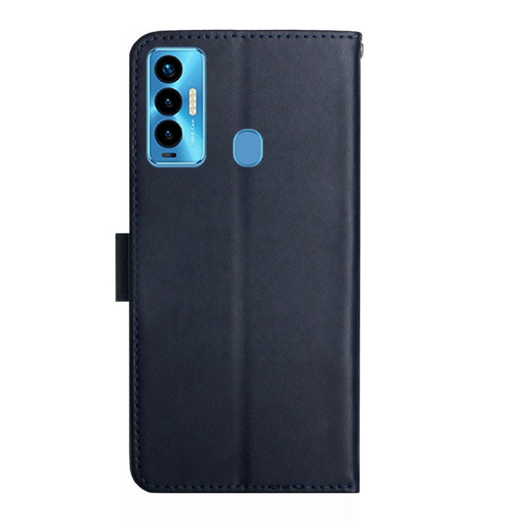 For Tecno Camon 18i Genuine Leather Fingerprint-proof Horizontal Flip Phone Case(Blue) Eurekaonline