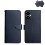 For Tecno Camon 19 4G Genuine Leather Fingerprint-proof Horizontal Flip Phone Case(Blue) Eurekaonline