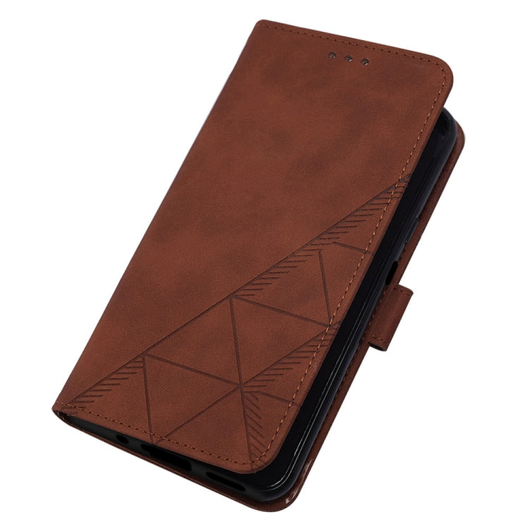 For Tecno Camon 19 Crossbody 3D Embossed Flip Leather Phone Case(Brown) Eurekaonline