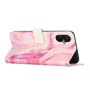 For Tecno Camon 19 Neo Crossbody Painted Marble Pattern Leather Phone Case(Rose Gold) Eurekaonline