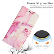 For Tecno Camon 19 Neo Crossbody Painted Marble Pattern Leather Phone Case(Rose Gold) Eurekaonline