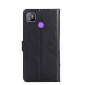 For Tecno Pop 4 Zipper Bag Leather Phone Case(Black) Eurekaonline