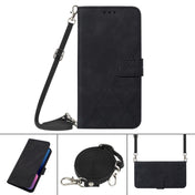 For Tecno Pop 6 Crossbody 3D Embossed Flip Leather Phone Case(Black) Eurekaonline