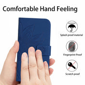 For Tecno Pova 2 Skin Feel Sun Flower Pattern Flip Leather Phone Case with Lanyard(Dark Blue) Eurekaonline