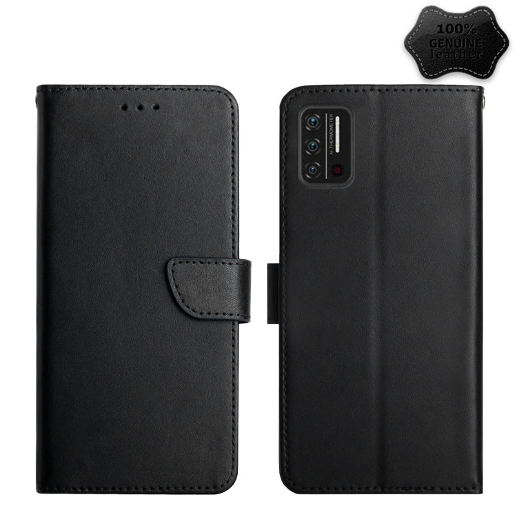 For UMIDIGI A7S Genuine Leather Fingerprint-proof Flip Phone Case(Black) Eurekaonline