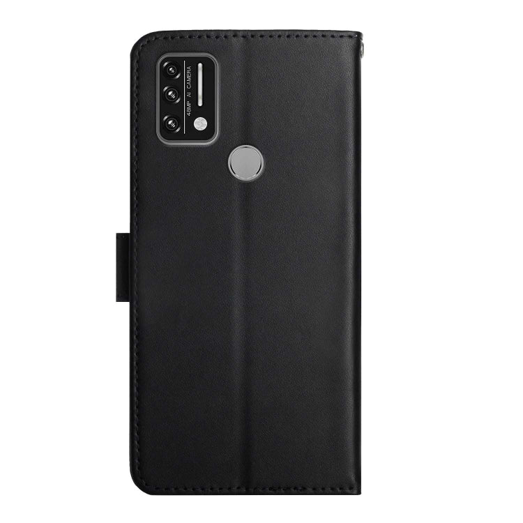 For UMIDIGI A9 Genuine Leather Fingerprint-proof Flip Phone Case(Black) Eurekaonline