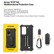 For Ulefone Armor 11 5G Multifunctional TPU + PC Protective Case with Back Clip & Carabiner Eurekaonline