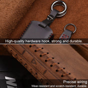 For Volvo Single Slit Style Car Cowhide Leather Key Protective Cover Key Case (Brown) Eurekaonline