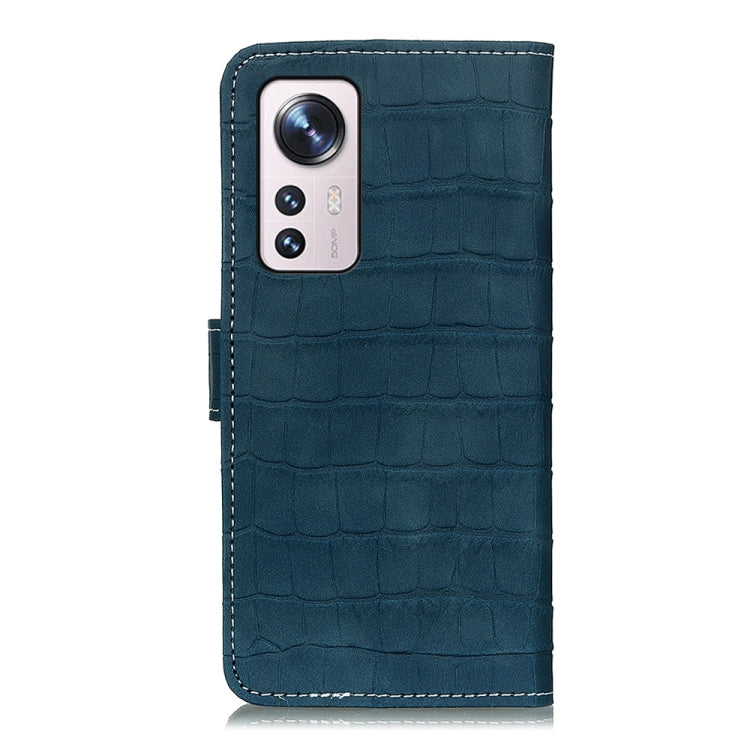 For Xiaomi 12 / 12X / 12S Crocodile Texture Leather Phone Case(Dark Green) Eurekaonline