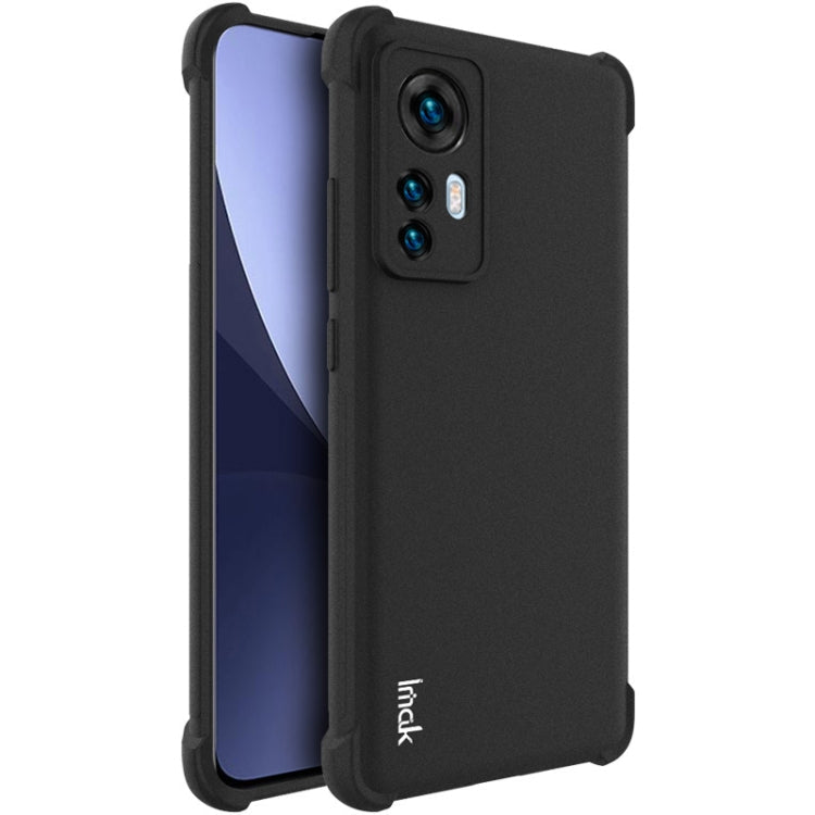 For Xiaomi 12 / 12X IMAK All-inclusive Shockproof Airbag TPU Phone Case with Screen Protector (Matte Black) Eurekaonline
