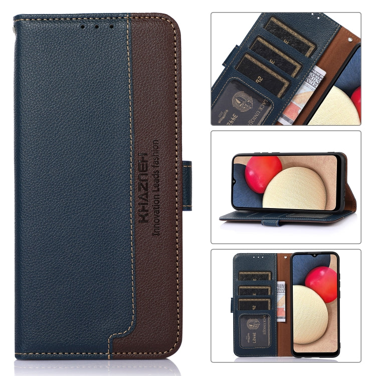 For Xiaomi 12 KHAZNEH Litchi Texture Leather RFID Phone Case(Blue) Eurekaonline