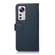 For Xiaomi 12 KHAZNEH Litchi Texture Leather RFID Phone Case(Blue) Eurekaonline