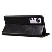For Xiaomi 12 Pro/12S Pro Simple Wax Crazy Horse Texture Leather Phone Case(Black) Eurekaonline