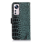 For Xiaomi 12 Pro Crocodile Top Layer Cowhide Leather Phone Case(Green) Eurekaonline