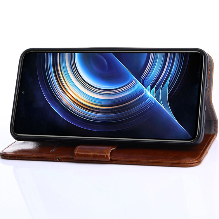 For Xiaomi 12 Pro Geometric Stitching Horizontal Flip Leather Phone Case(Black) Eurekaonline
