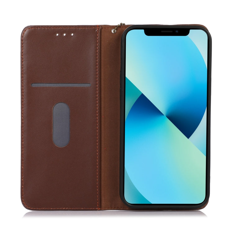 For Xiaomi 12 Pro KHAZNEH Nappa Top Layer Cowhide Leather Phone Case(Brown) Eurekaonline