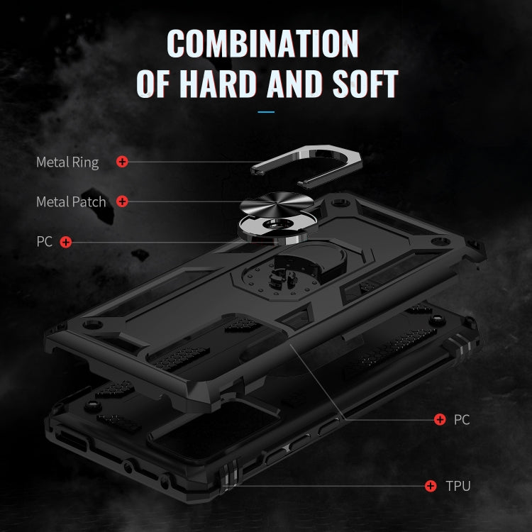 For Xiaomi 12 Pro Shockproof TPU + PC Phone Case with Holder(Black) Eurekaonline