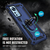 For Xiaomi 12 Pro Shockproof TPU + PC Phone Case with Holder(Blue) Eurekaonline