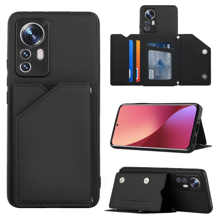 For Xiaomi 12 Pro Skin Feel PU + TPU + PC Phone Case(Black) Eurekaonline