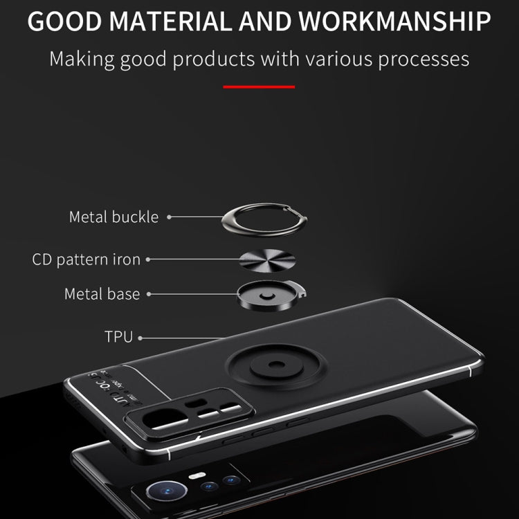 For Xiaomi 12 Ring Holder 360 Degree Rotating TPU Case(Black) Eurekaonline