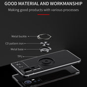 For Xiaomi 12 Ring Holder 360 Degree Rotating TPU Case(Black Rose Gold) Eurekaonline