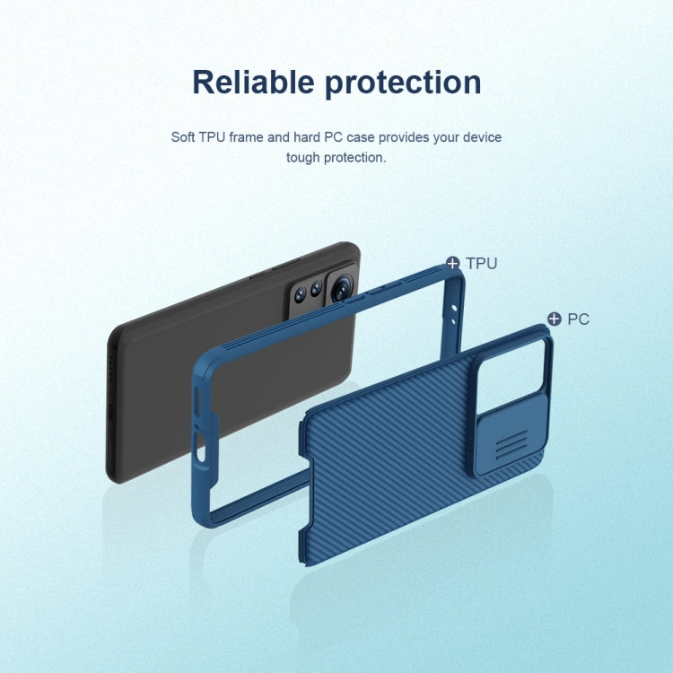 For Xiaomi 12T Pro NILLKIN CamShield Pro Series PC Full Coverage Phone Case(Black) Eurekaonline