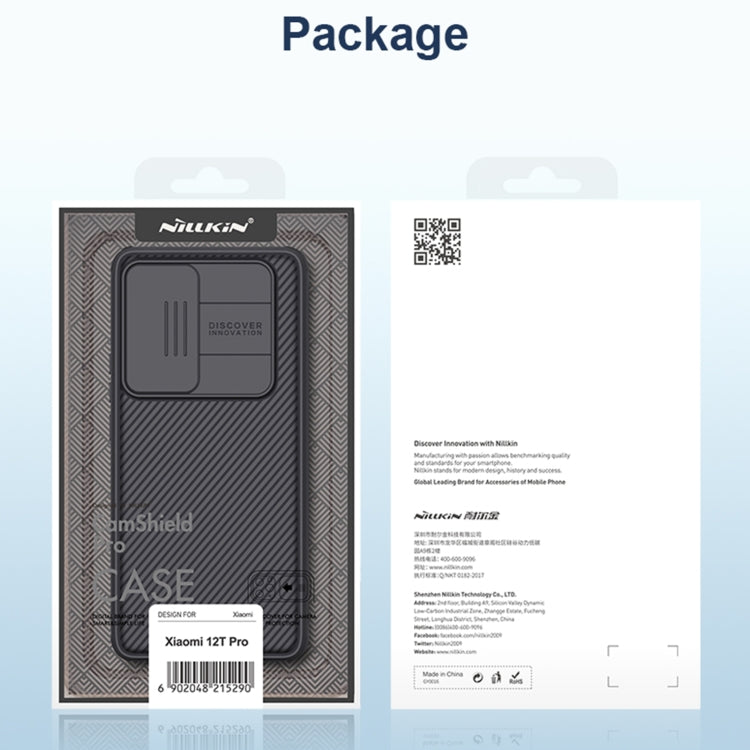 For Xiaomi 12T Pro NILLKIN CamShield Pro Series PC Full Coverage Phone Case(Blue) Eurekaonline
