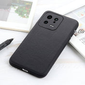 For Xiaomi 13 Accurate Hole Lambskin Texture Genuine Leather Phone Case(Black) Eurekaonline