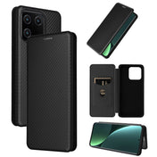 For Xiaomi 13 Carbon Fiber Texture Flip Leather Phone Case(Black) Eurekaonline