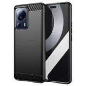For Xiaomi 13 Lite Brushed Texture Carbon Fiber TPU Phone Case(Black) Eurekaonline