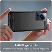 For Xiaomi 13 Lite Brushed Texture Carbon Fiber TPU Phone Case(Black) Eurekaonline