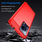 For Xiaomi 13 Lite Brushed Texture Carbon Fiber TPU Phone Case(Red) Eurekaonline