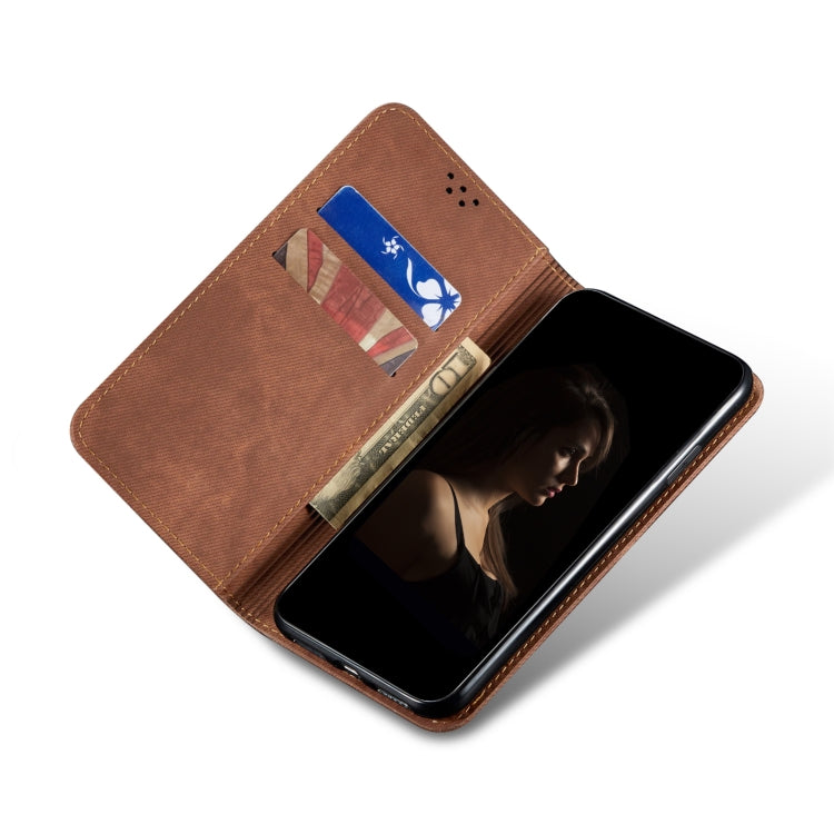 For Xiaomi 13 Pro Denim Texture Leather Phone Case(Brown) Eurekaonline